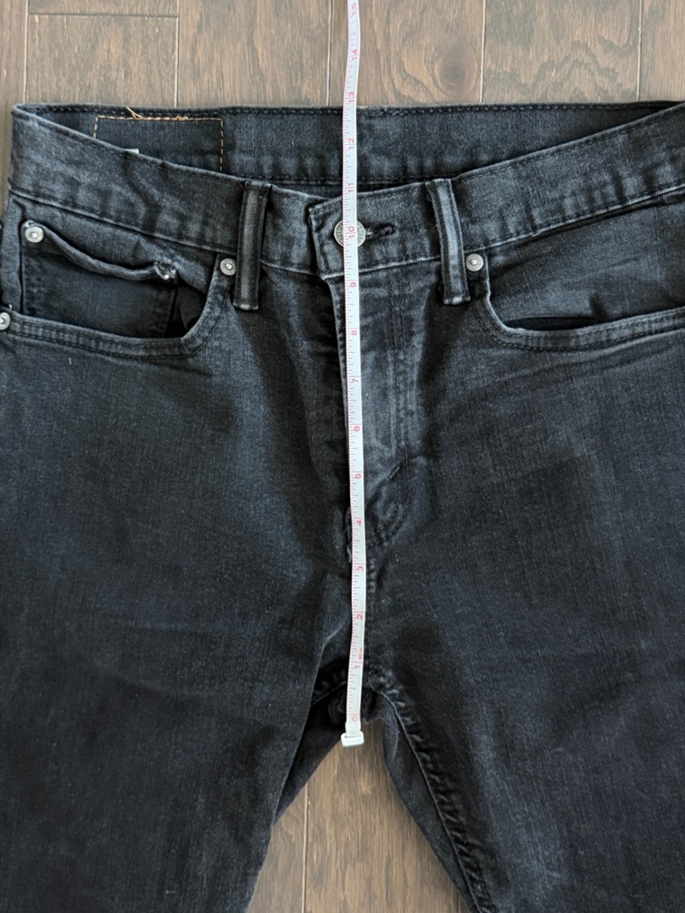 Levi’s 502 Black Jeans Mens 31x30 Tapered Fit Stretch Denim Dark Wash Casual - Picture 11 of 11